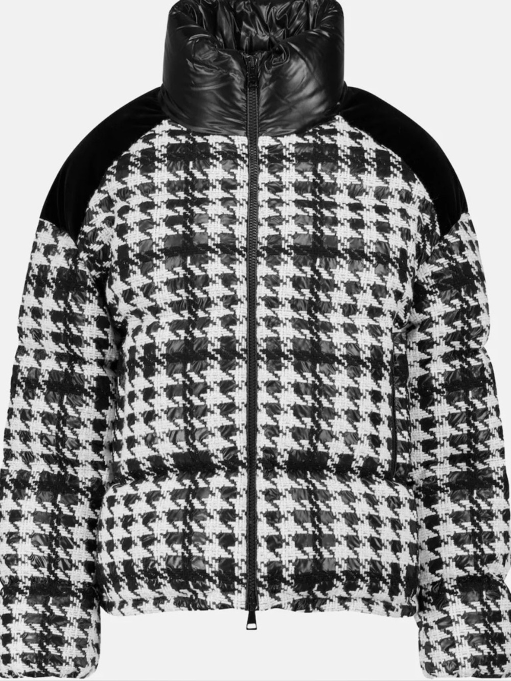 Moncler authentic Black & White Houndstooth Puffer Jacket